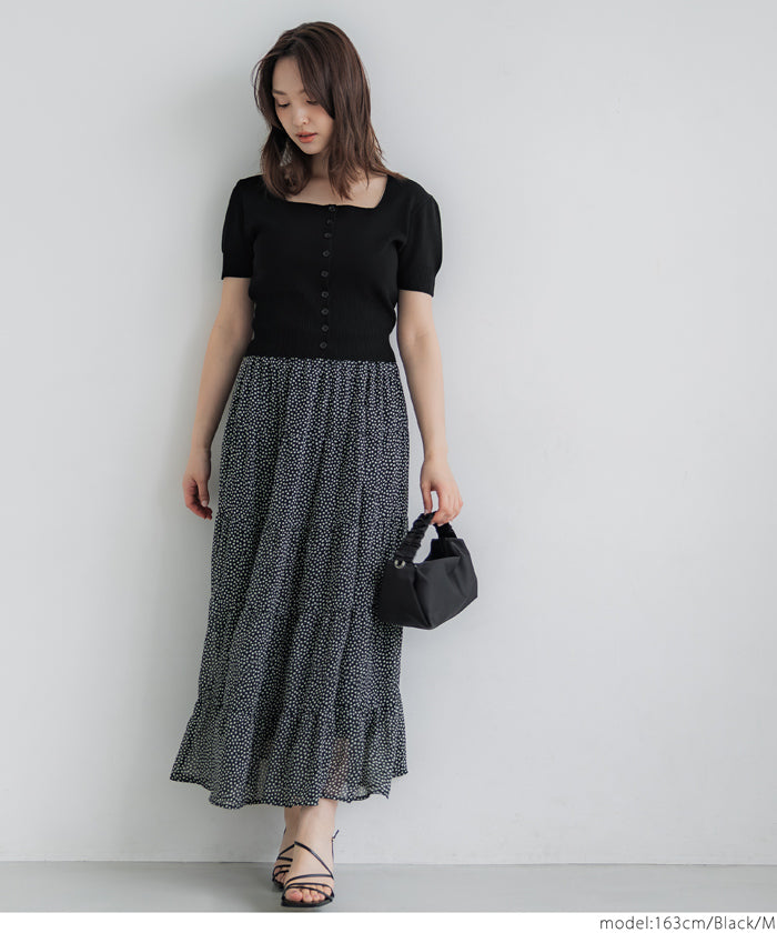 コカ coca ボタンニットカーディガン （Black） Black