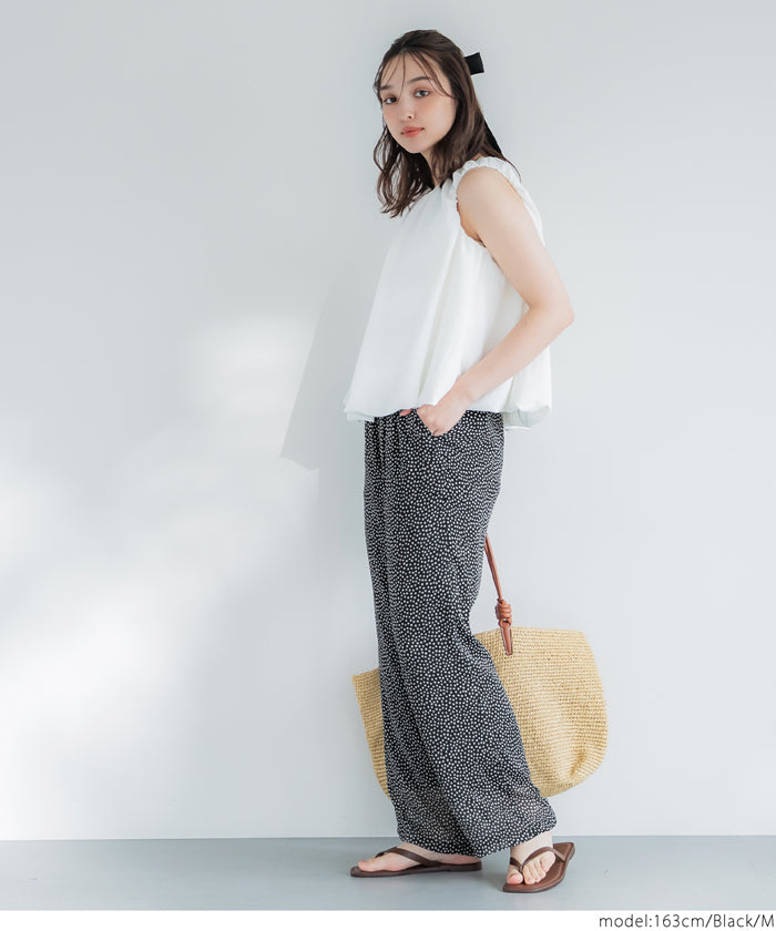 コカ coca シアーシフォンイージーパンツ （Black） Black