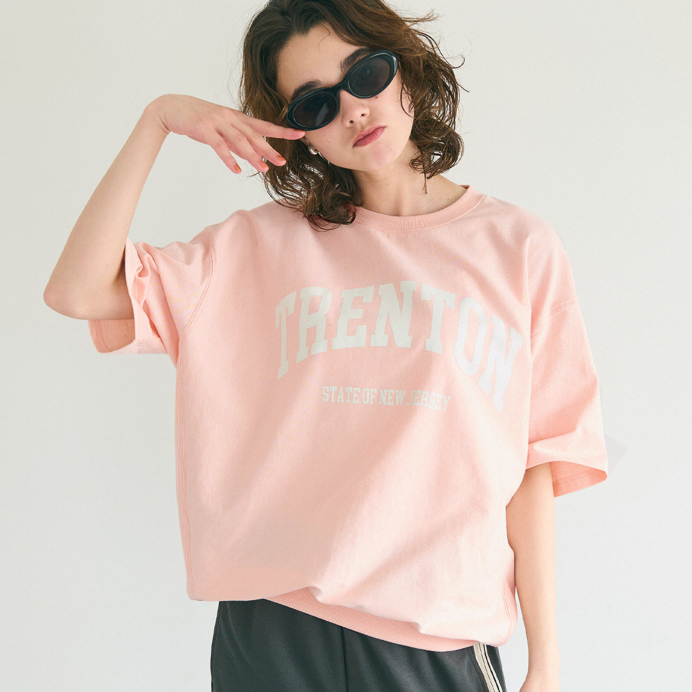 コカ coca スウェットライク半袖Tシャツ （Pink） Pink