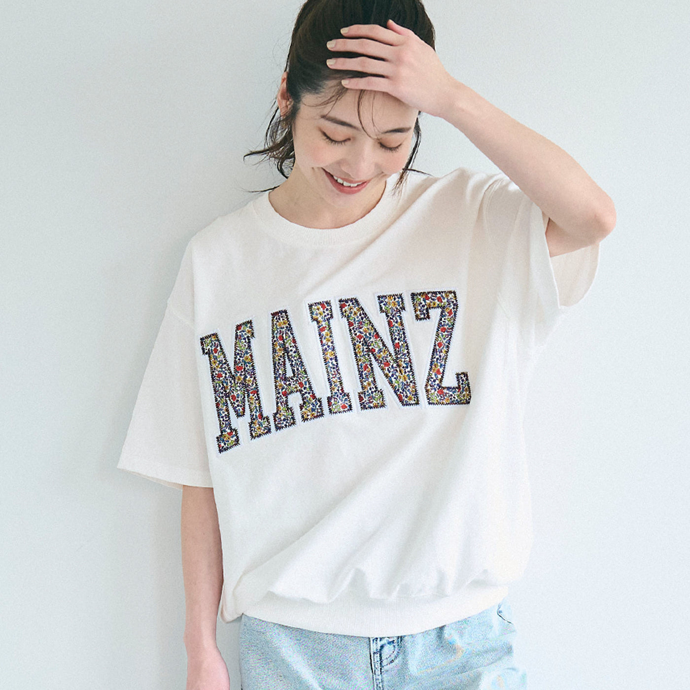 コカ coca スウェットライク半袖Tシャツ （White） White