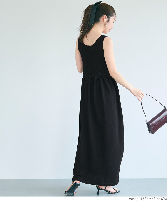 コカ coca Vネックニットドレス （Black） Black