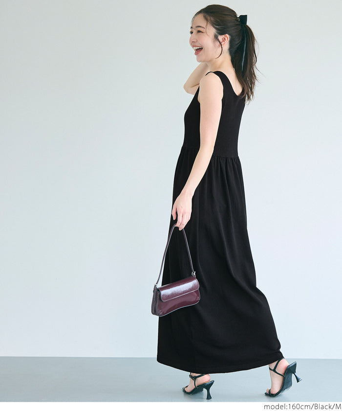 コカ coca Vネックニットドレス （Black） Black