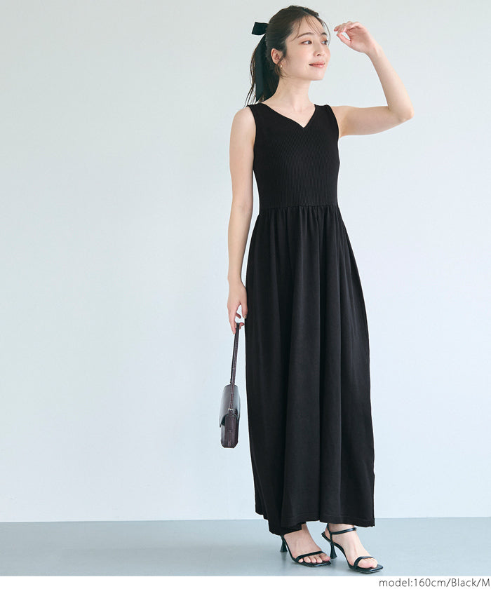 コカ coca Vネックニットドレス （Black） Black