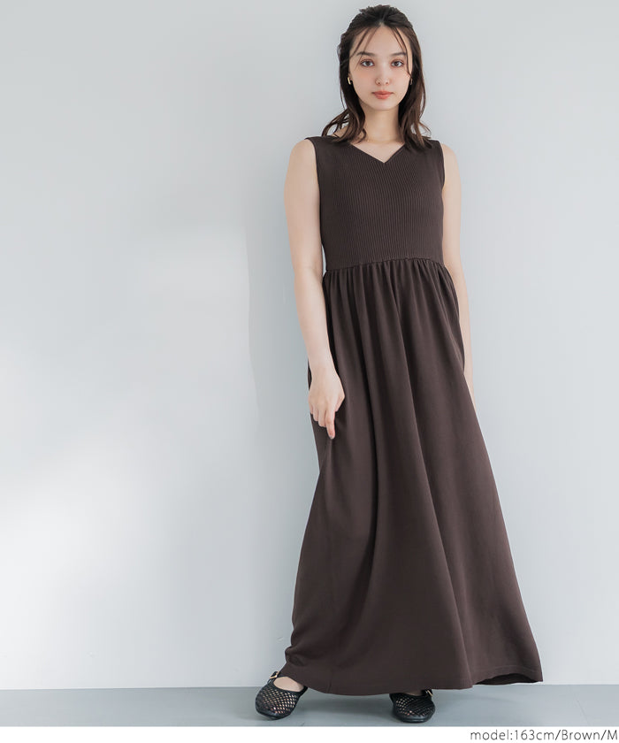 コカ coca Vネックニットドレス （Black） Black