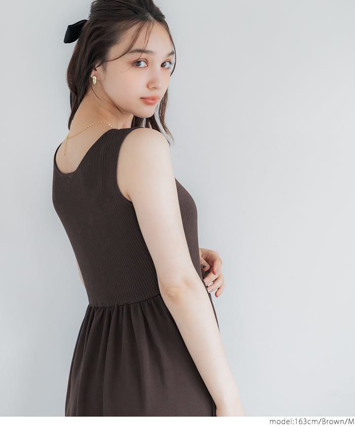 コカ coca Vネックニットドレス （Black） Black