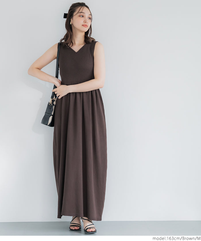 コカ coca Vネックニットドレス （Black） Black
