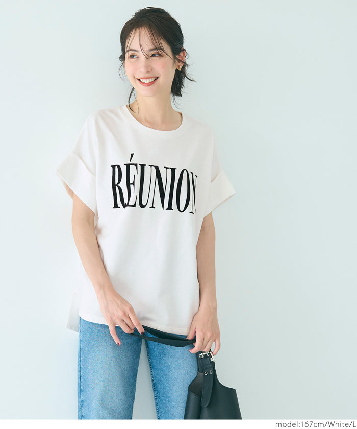 コカ coca ロゴロールアップスリーブスウェットトップス （Gray） Gray