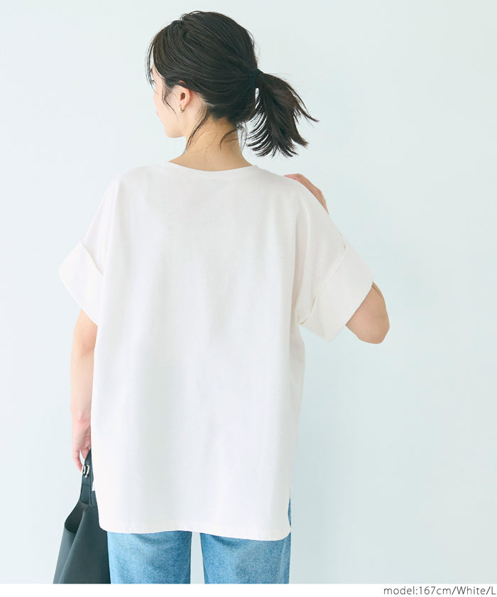 コカ coca ロゴロールアップスリーブスウェットトップス （Gray） Gray