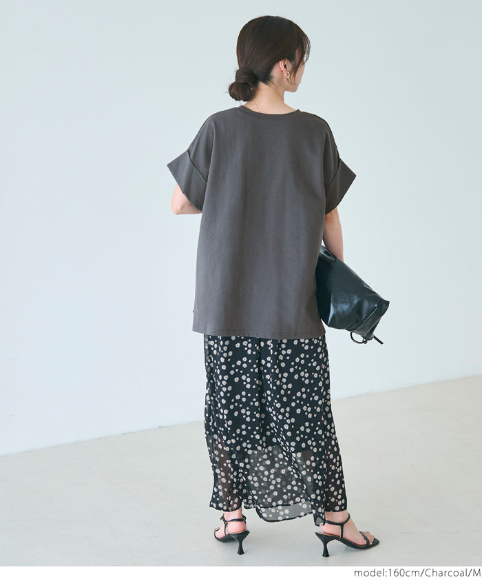コカ coca ロゴロールアップスリーブスウェットトップス （Gray） Gray