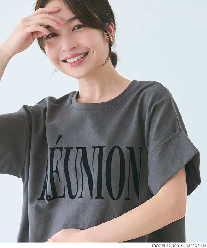 コカ coca ロゴロールアップスリーブスウェットトップス （Gray） Gray