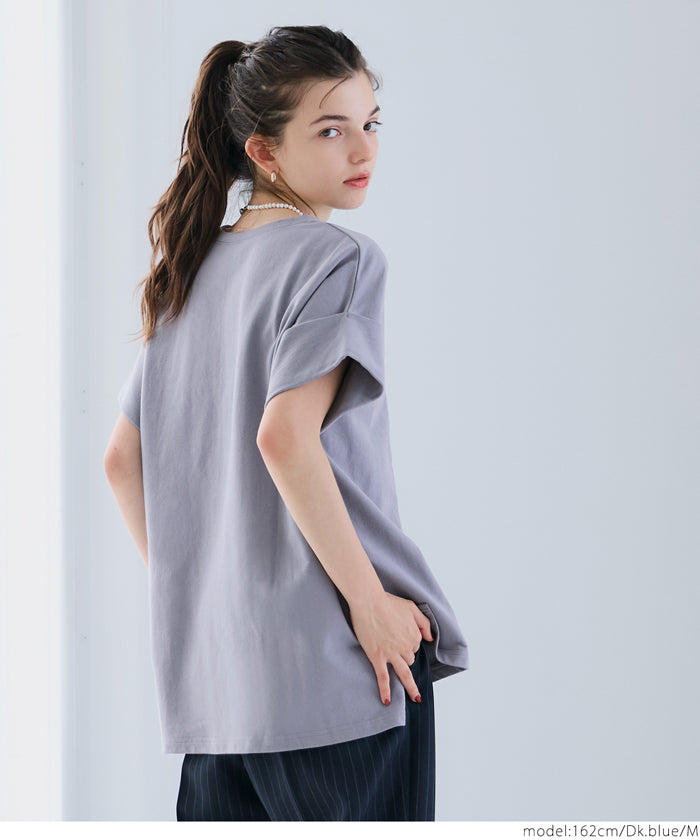 コカ coca ロゴロールアップスリーブスウェットトップス （Gray） Gray