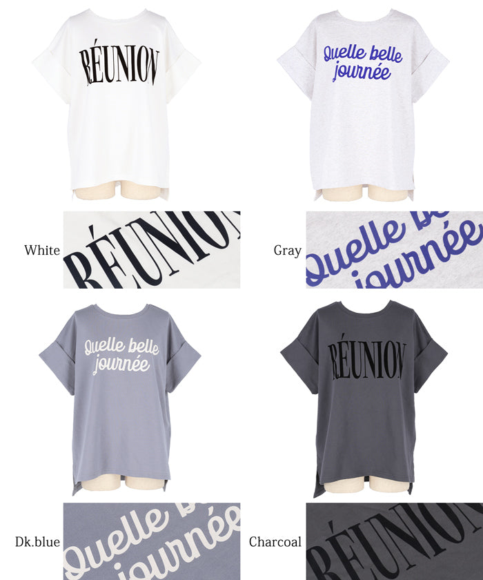 コカ coca ロゴロールアップスリーブスウェットトップス （Gray） Gray