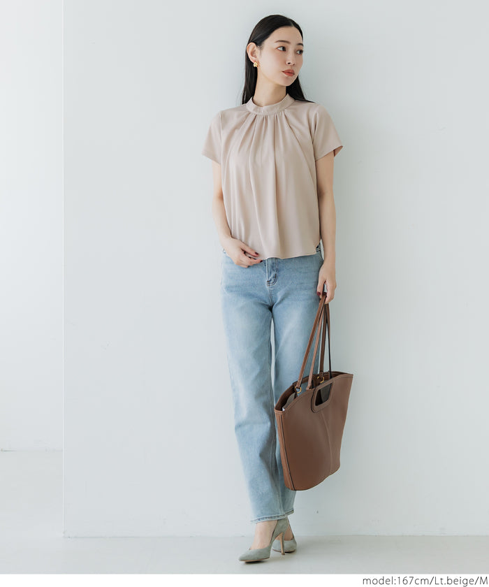 コカ coca フロントタックブラウス （Lt.beige） Lt.beige