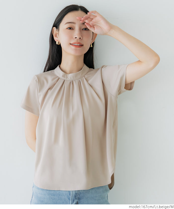 コカ coca フロントタックブラウス （Lt.beige） Lt.beige