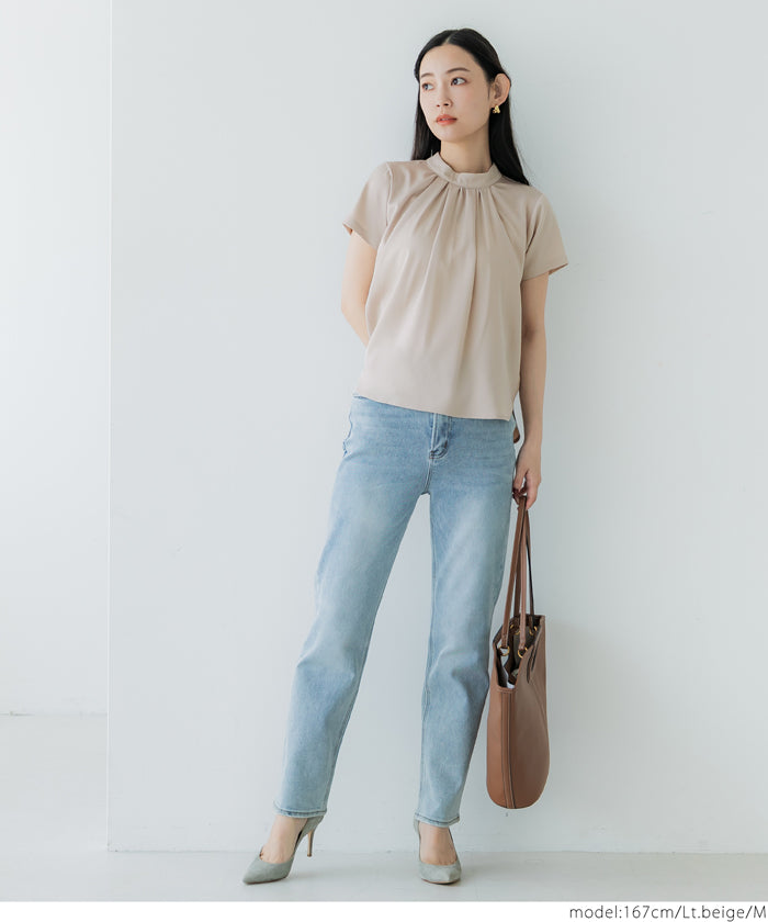 コカ coca フロントタックブラウス （Lt.beige） Lt.beige