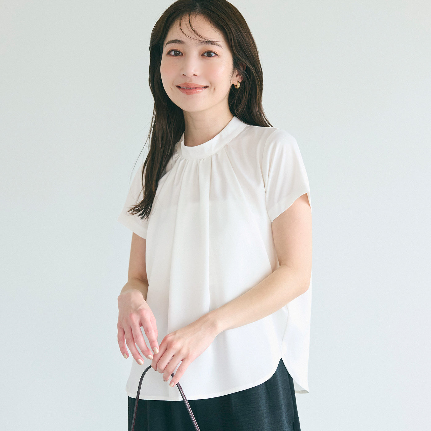 コカ coca フロントタックブラウス （White） White