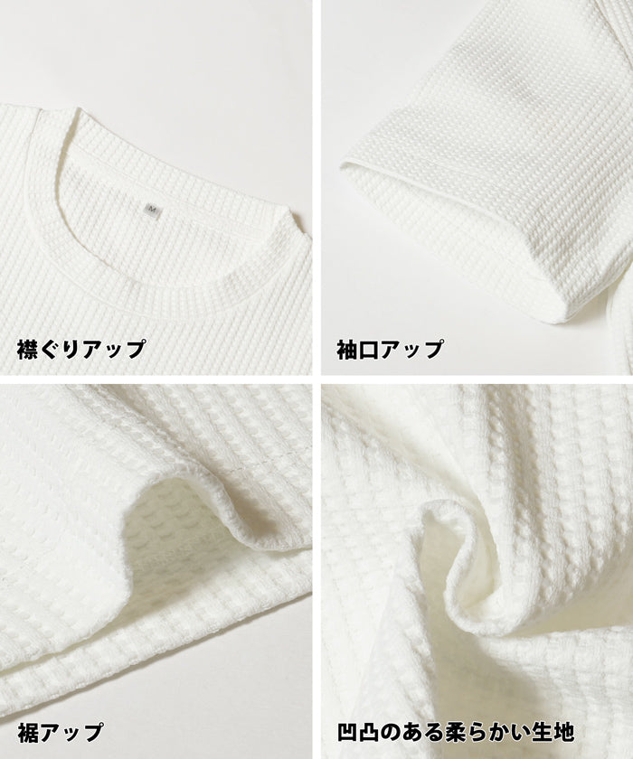 コカ coca ワッフルクロップドTシャツ （Black） Black