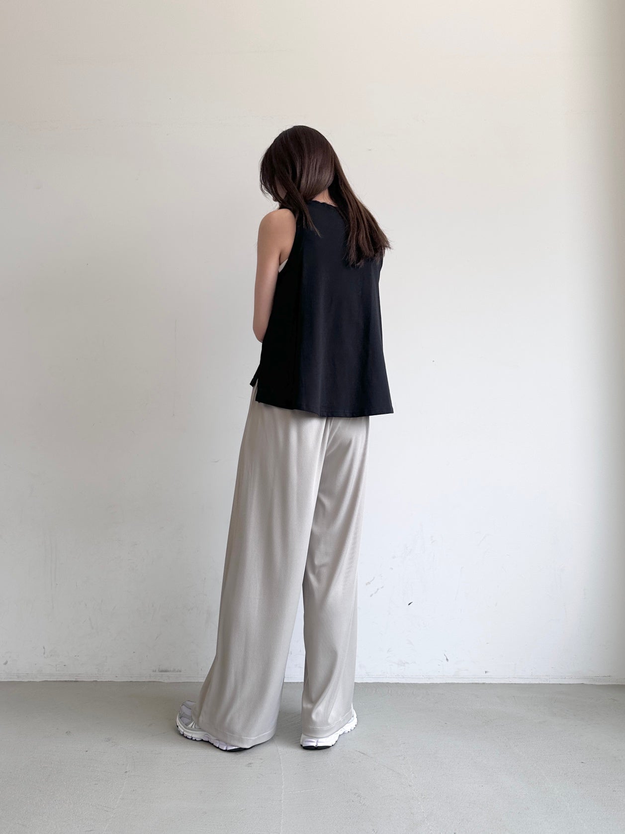 コカ coca とろみリブリラックスパンツ （Navy） Navy