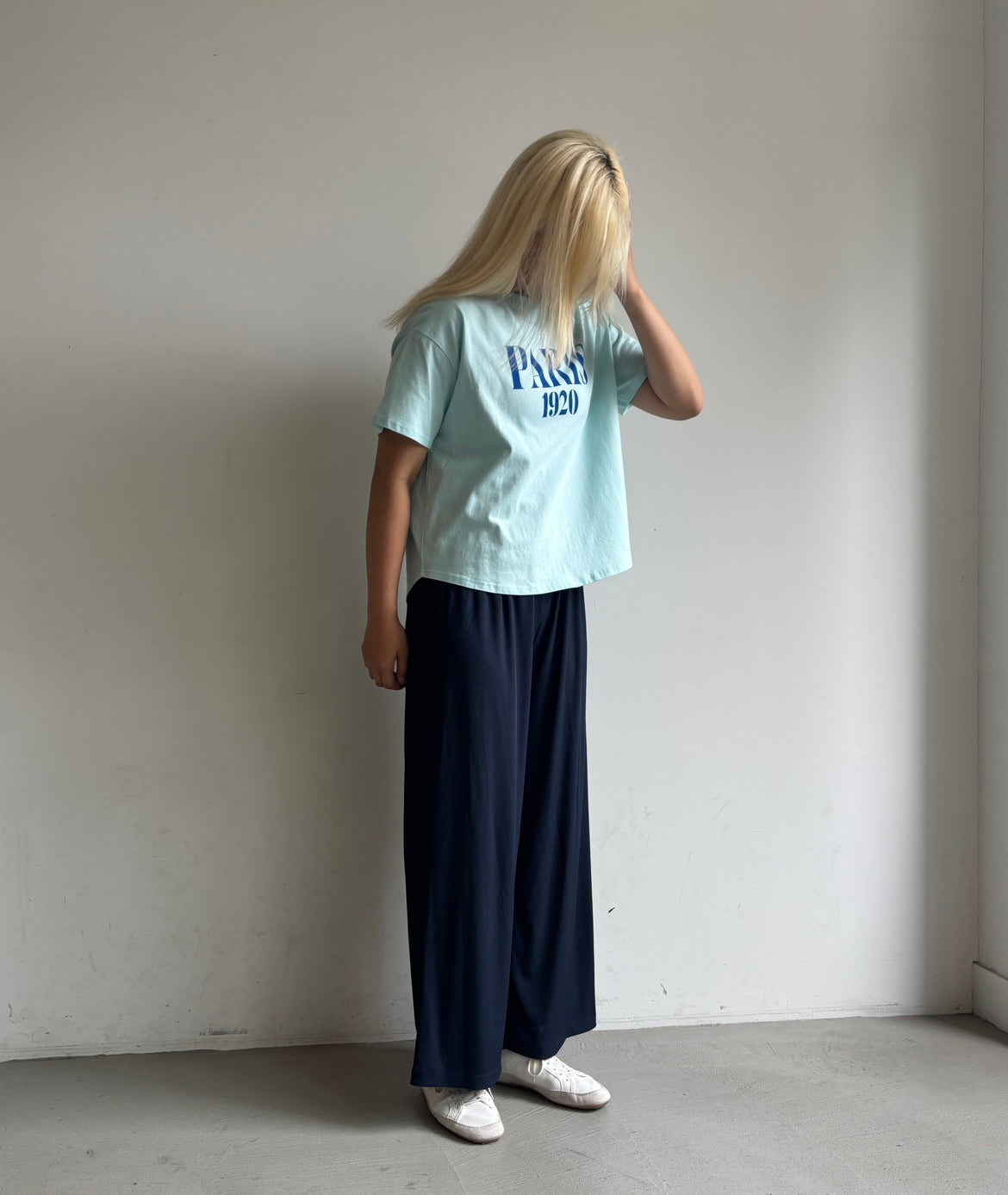 コカ coca とろみリブリラックスパンツ （Navy） Navy