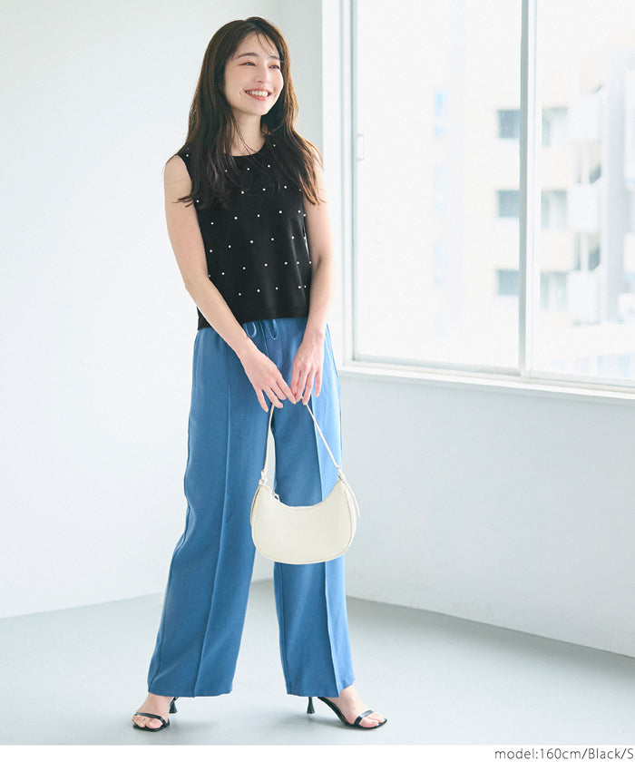 コカ coca パールニットトップス （Black） Black