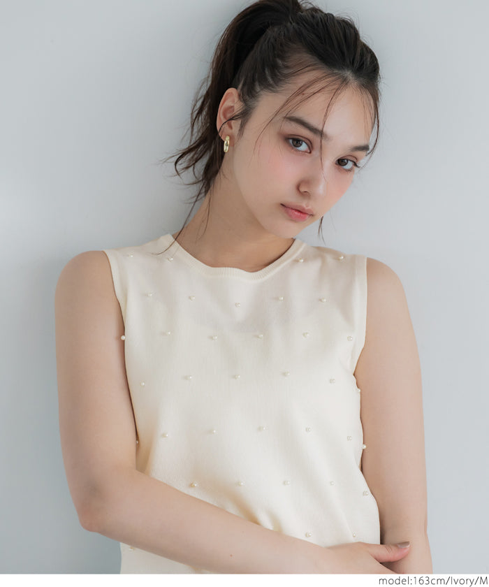 コカ coca パールニットトップス （Black） Black