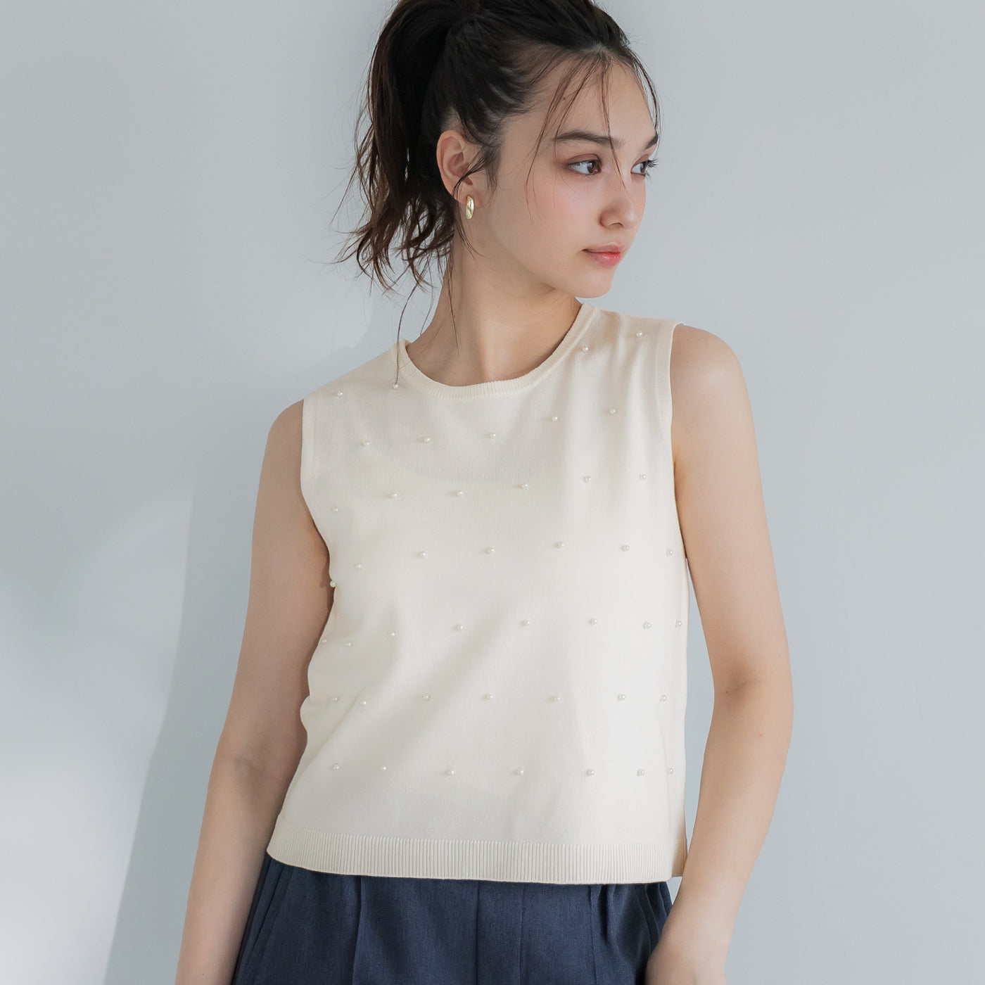コカ coca パールニットトップス （Ivory） Ivory