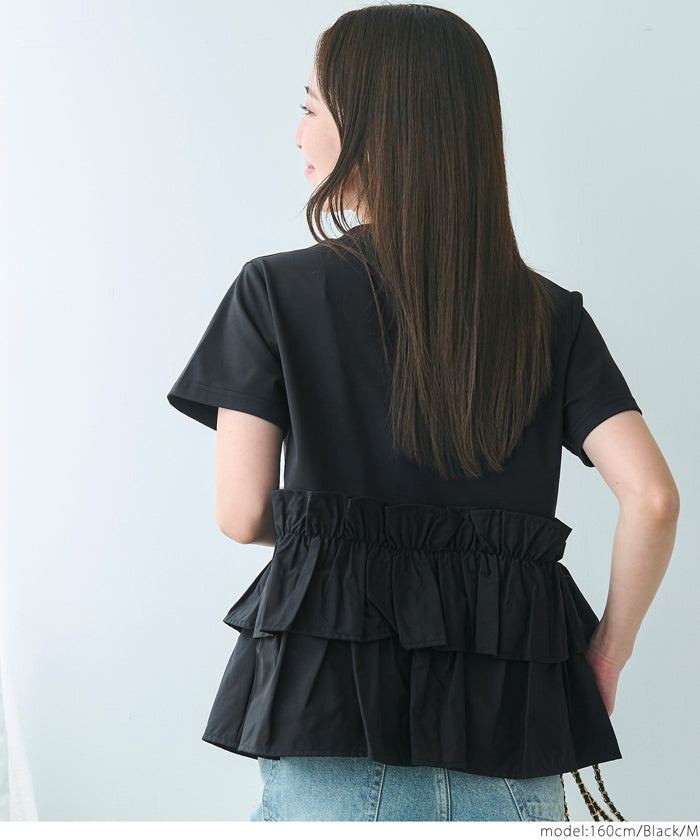 コカ coca シルキータッチドッキングTシャツ （Black） Black
