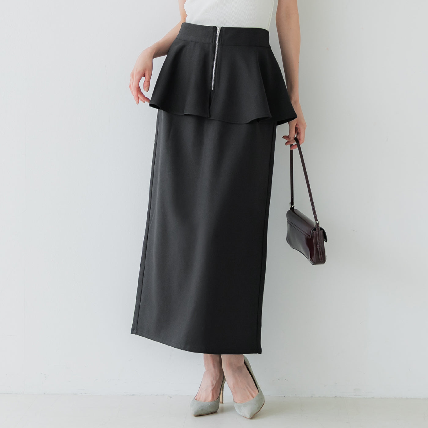 コカ coca ペプラムスカート （Black） Black