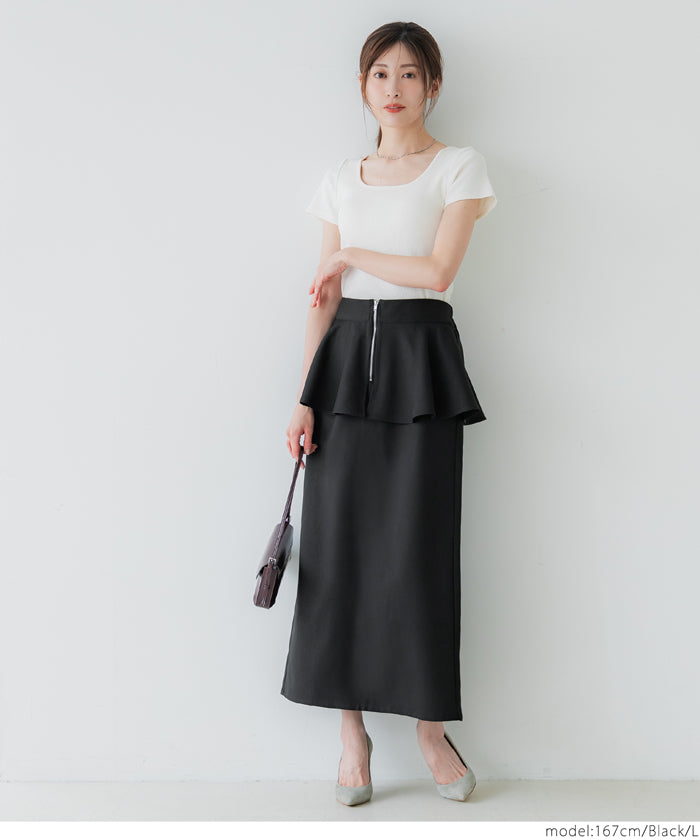 コカ coca ペプラムスカート （Black） Black