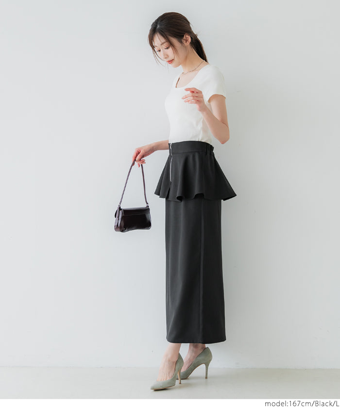 コカ coca ペプラムスカート （Black） Black