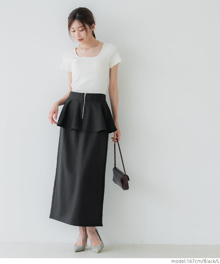 コカ coca ペプラムスカート （Black） Black