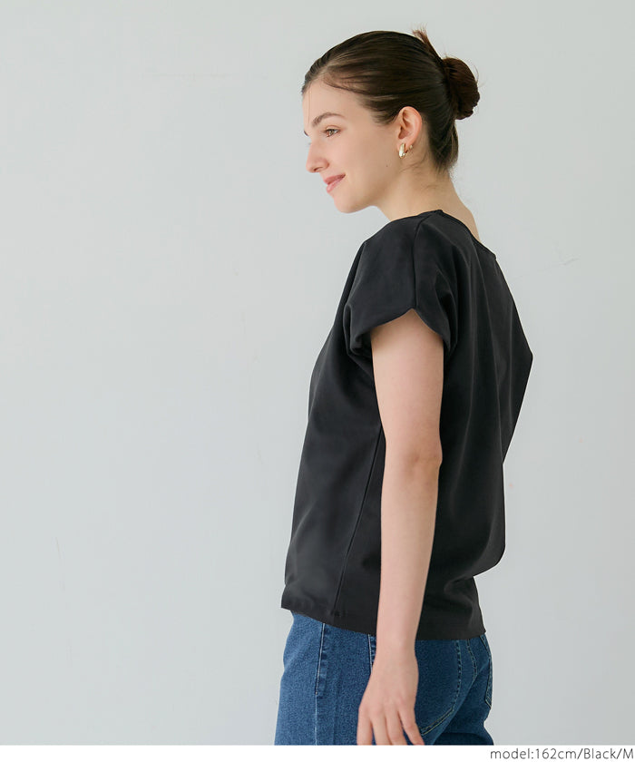 コカ coca シルキータッチバルーンスリーブトップス （Black） Black