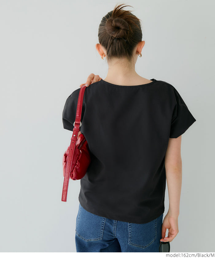コカ coca シルキータッチバルーンスリーブトップス （Black） Black