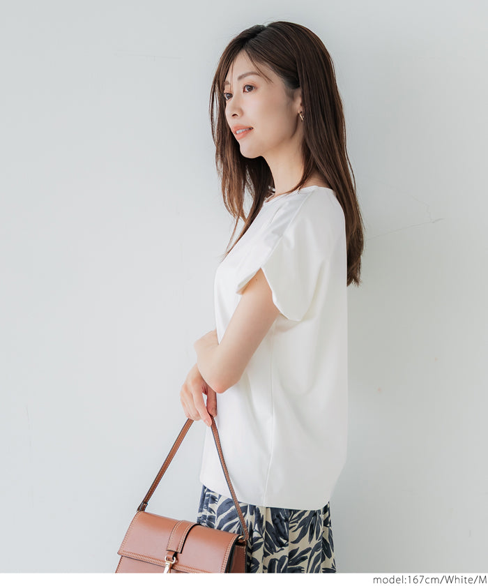コカ coca シルキータッチバルーンスリーブトップス （Black） Black