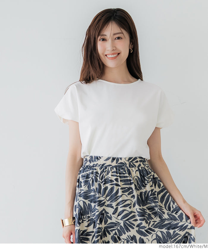 コカ coca シルキータッチバルーンスリーブトップス （Black） Black
