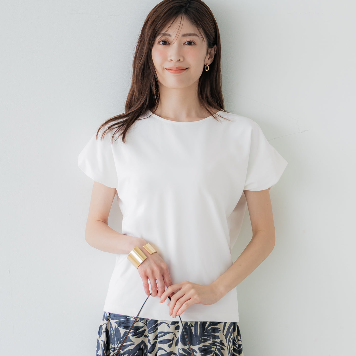 コカ coca シルキータッチバルーンスリーブトップス （White） White