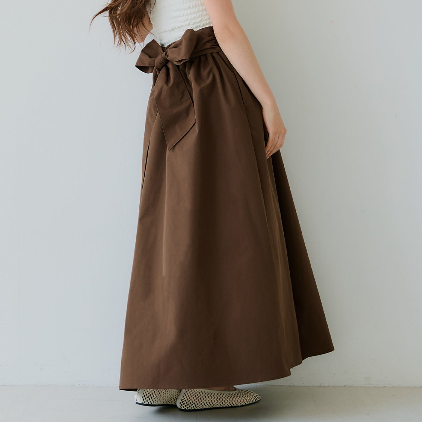 コカ coca リボンフレアスカート （Brown） Brown
