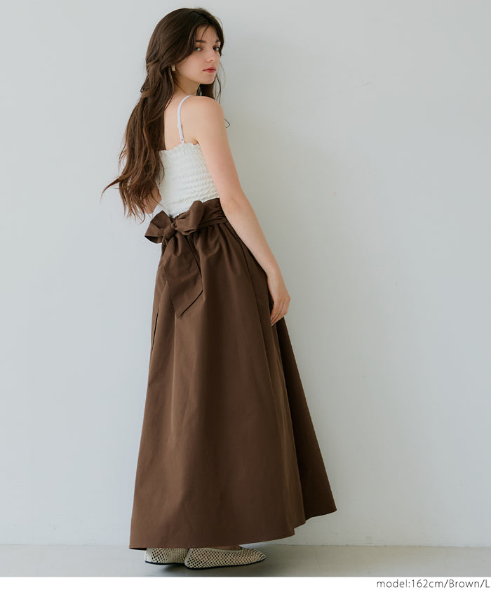 コカ coca リボンフレアスカート （Brown） Brown