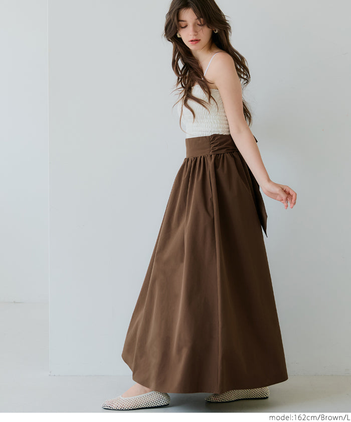 コカ coca リボンフレアスカート （Brown） Brown