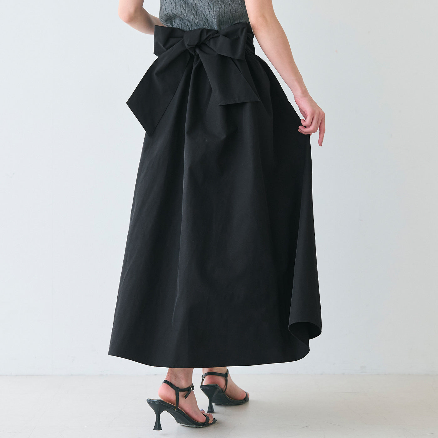 コカ coca リボンフレアスカート （Black） Black