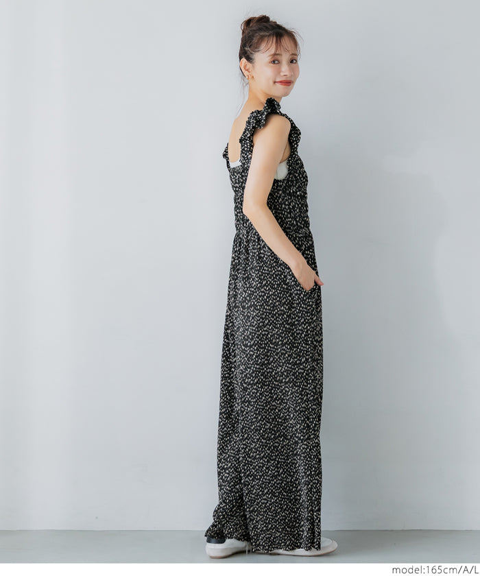 コカ coca プリーツオールインワン （Black） Black