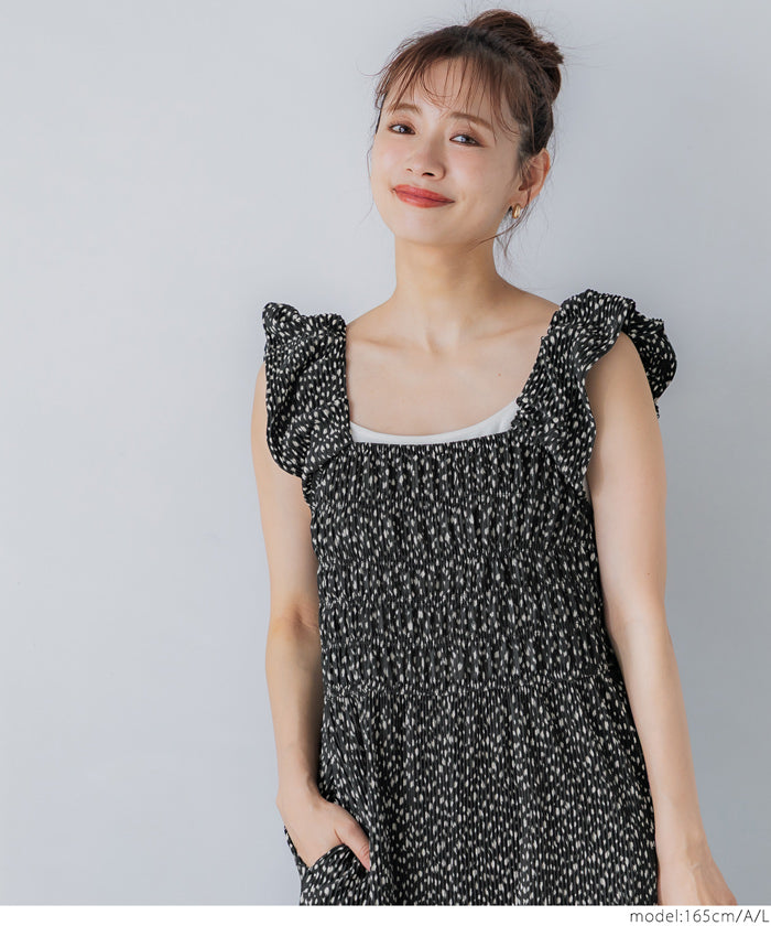 コカ coca プリーツオールインワン （Black） Black