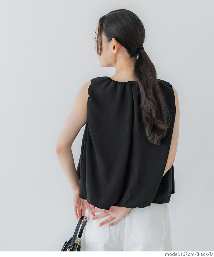 コカ coca バルーンノースリーブブラウス （Black） Black