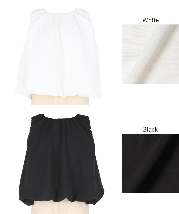 コカ coca バルーンノースリーブブラウス （Black） Black