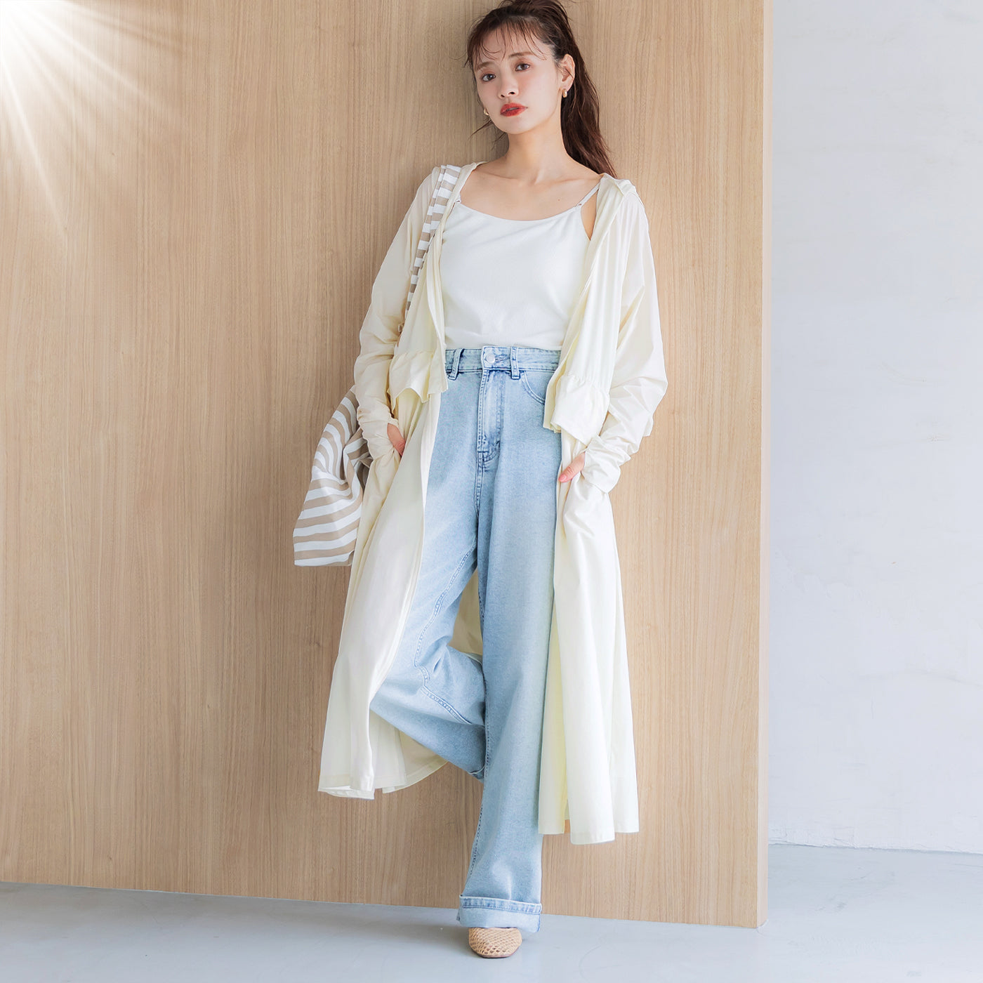 コカ coca 水陸両用ラッシュガードワンピースパーカー （Ivory） Ivory