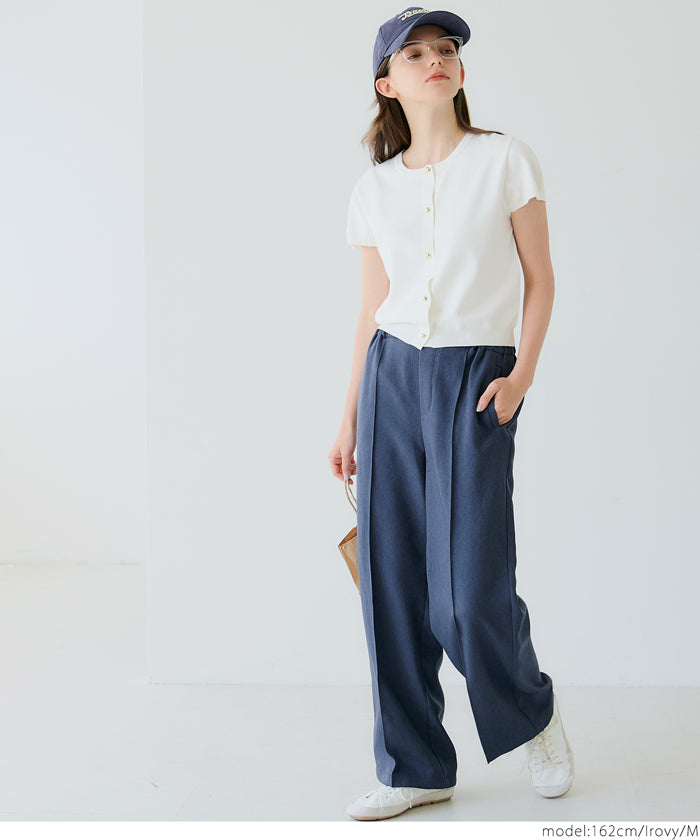 コカ coca 金ボタンニットトップス （Black） Black