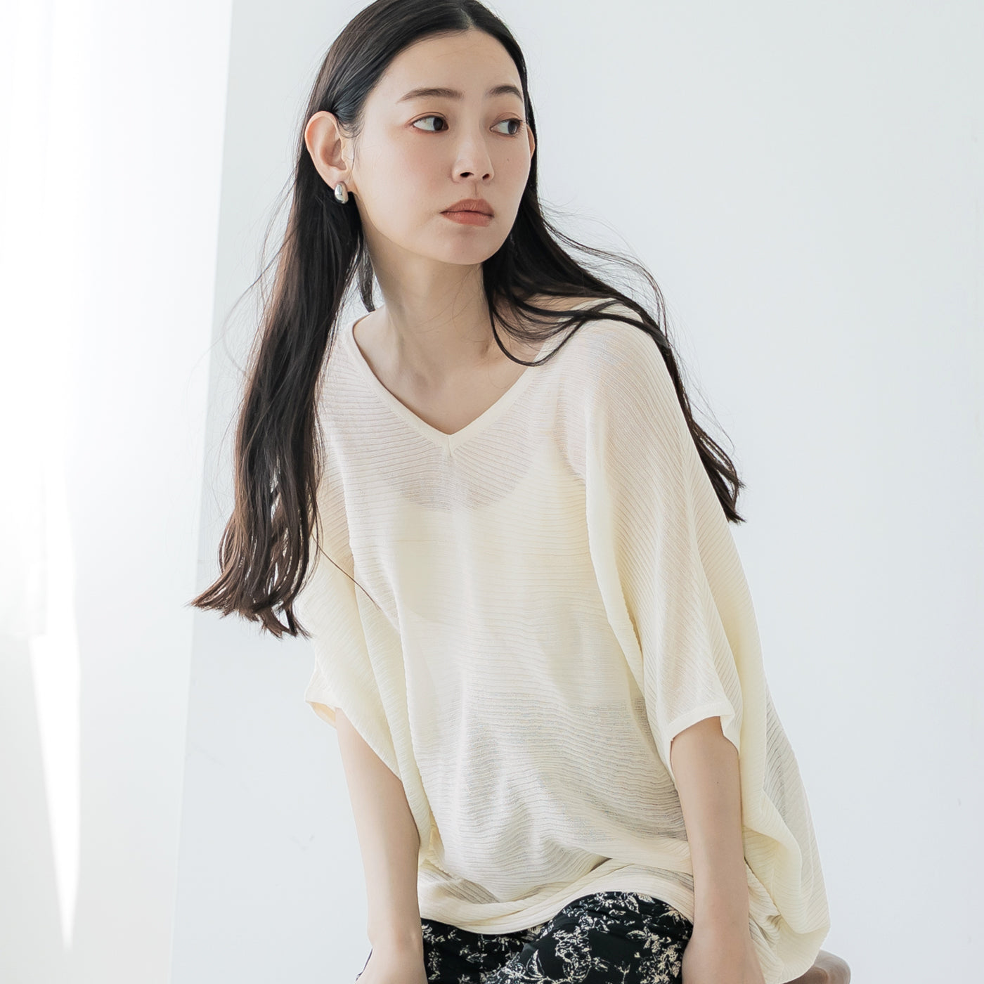 コカ coca ビックシルエットドルマンニット （Ivory） Ivory