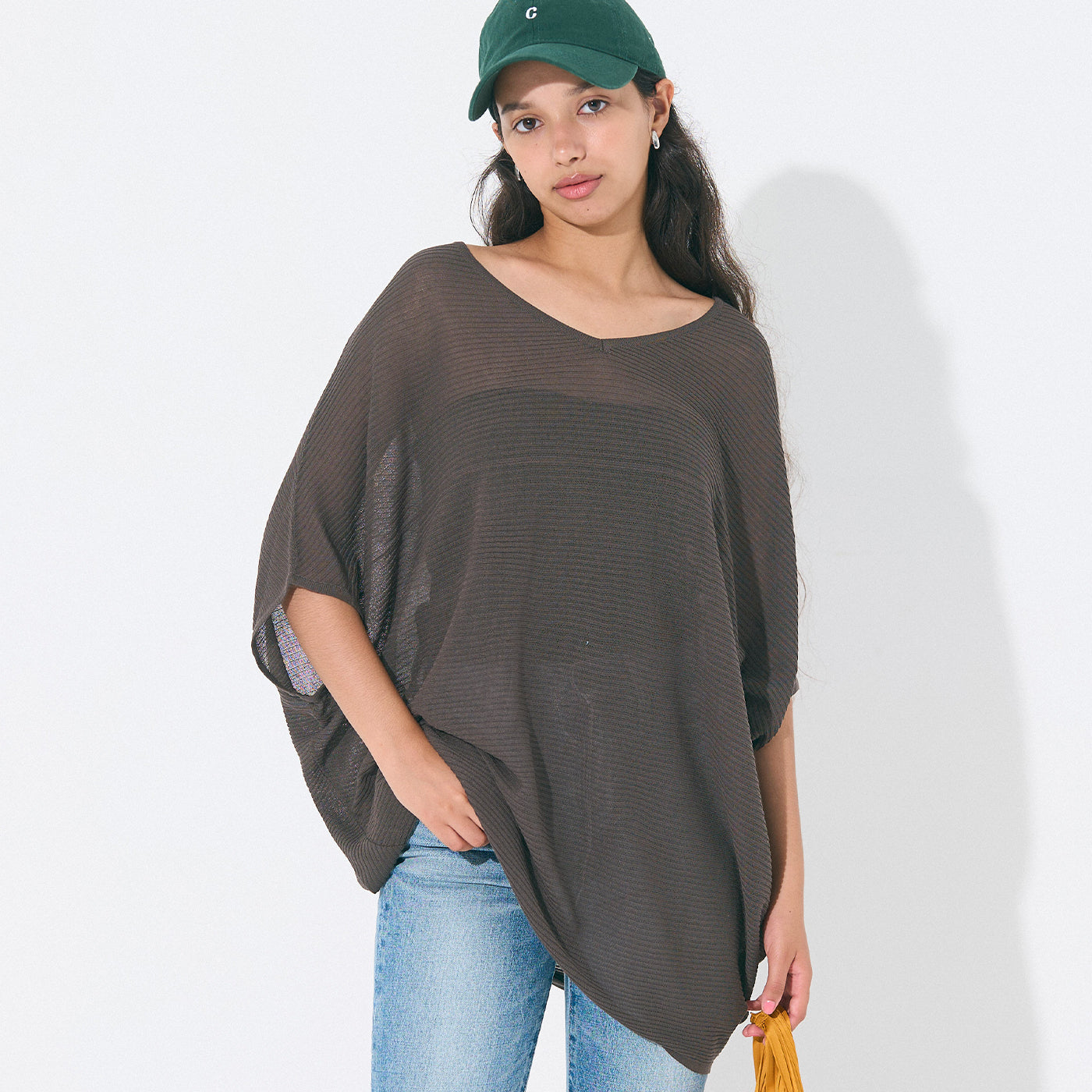 コカ coca ビックシルエットドルマンニット （Brown） Brown