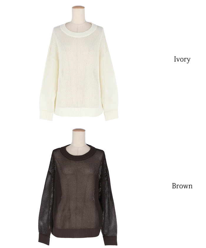 コカ coca メッシュニットプルオーバー （Ivory） Ivory