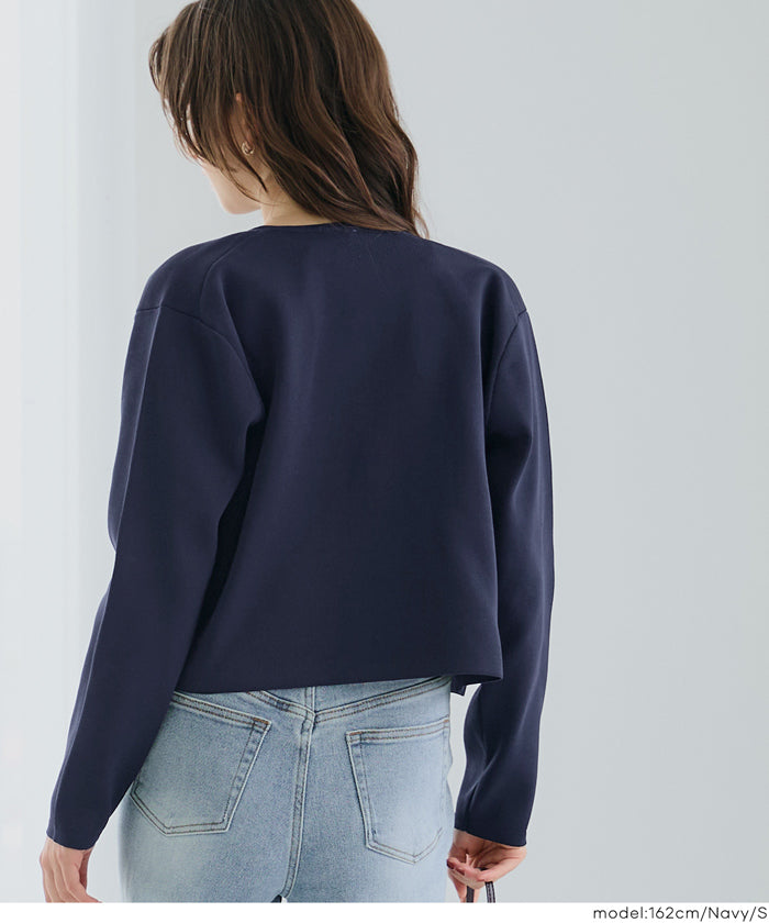 コカ coca ゴールドボタンクルーネックニットカーディガン （Navy） Navy